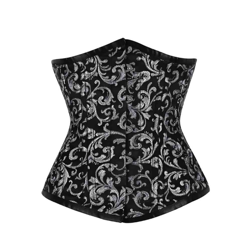 Attitude Corsets - Ohaia Corset sous la poitrine - Couleur argent/Noir